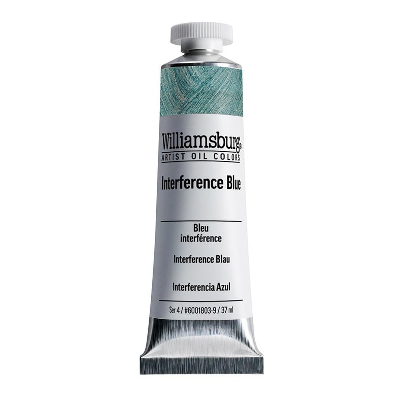 Williamsburg Artist Oil Colors by GOLDEN, Interference Blue, 37 ml tube, Professional Oil Paint, Transparent - Image 1